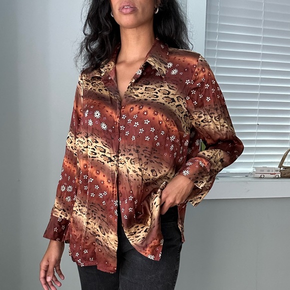 Bob Mackie silk blouse - Picture 1 of 3